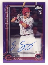 2025 Topps Chrome - Rookie Autographs Eric Yang (RC) #RA-YANG Purple Refractor..