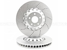 PER AUDI S4 S5 A6 A7 A8 Q7 Q8 SQ5 S7 DISCHI FRENO FORATI A CROCE ANTERIORI 375mm