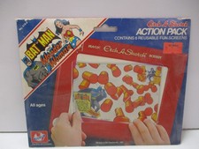 1981 Etch A Sketch Action Pack Batman and Wonder Woman