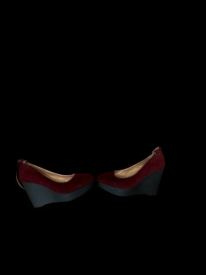 ✨ Burgundy suede wedges ✨ - Image 4 of 4