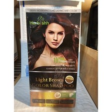 Herbishh 3-In-1 Magic Hair Dye Shampoo for Gray Hair - Light Brown, Unisex