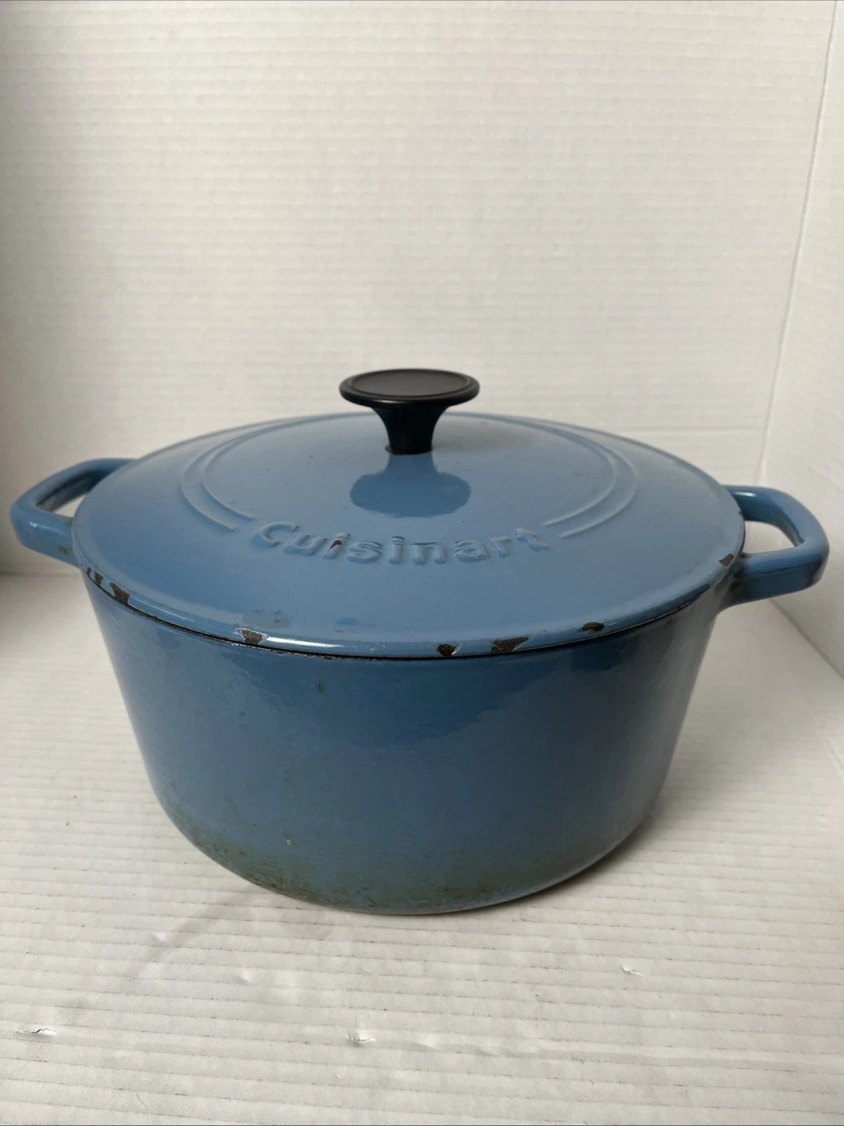 Cuisinart Dutch Oven Cast Iron Blue-Gray Enamel C1650-25 5Qt 4.8L Lid USED AS IS
Opens in a new wind