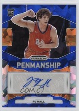 2024 Panini Prizm Draft Picks Penmanship Blue Ice 44/75 PJ Hall #P-PJH Auto 3s8