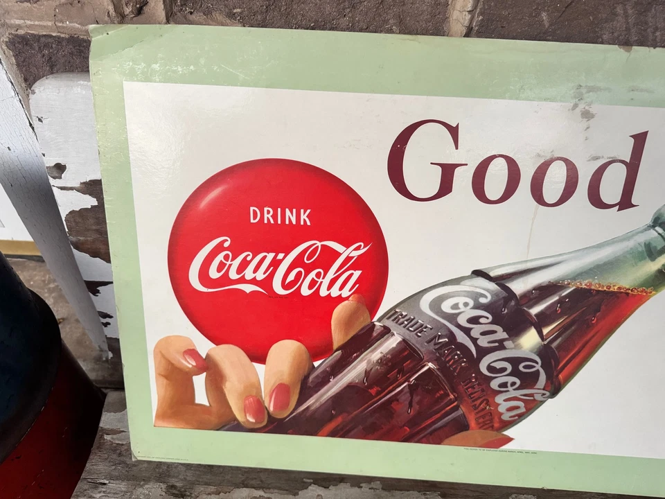 Vintage Coke Sign Cardboard 1967 - Image 2 of 4