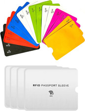 RFID Blocking Passport Sleeve Credit Card Cover Unisex Identity Theft Prevention