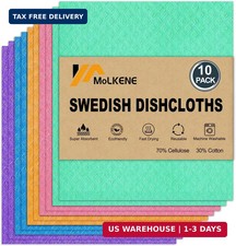 Swedish Dish Cloths - 10 Pack Reusable Kitche...