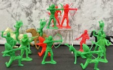 Vtg 60s/70s Processed Plastic Cowboys  Indians Western Playset Toy Figures Lot