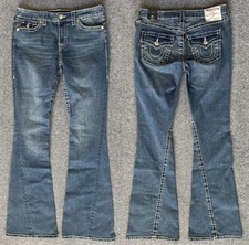 NWT TRUE RELIGION "Joey" Big T Flare Jeans, Women 28, 199 Retail