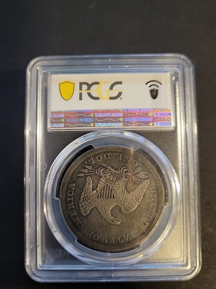 1841 $1 graduación profesional VF20 - dólar Liberty Seated - fecha de acuñación baja Foto 2 de 4