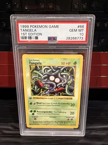 1999 POKEMON BASE SET 1ST EDITION #66 TANGELA PSA 10 GEM MT