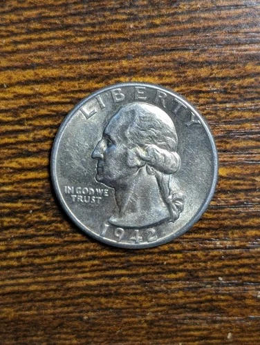 1942 Washington Quarter – UNC – 90% Silver – Philadelphia Mint – Beautiful!