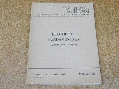 TM11-681 Technical Manual Electrical Alternating Current Fundamentals (original)