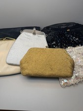 Lot of 7 Vintage Handbags Clutches Evening Bags Beaded Sequin Japan Hong Kong