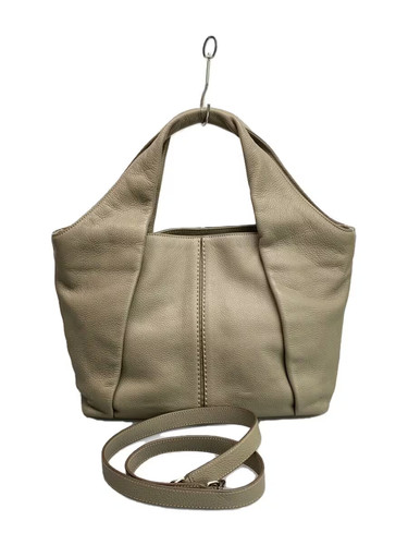 TOD'S Tote Bag, Leather, Beige, Plain, Shirt Bag, Tod's