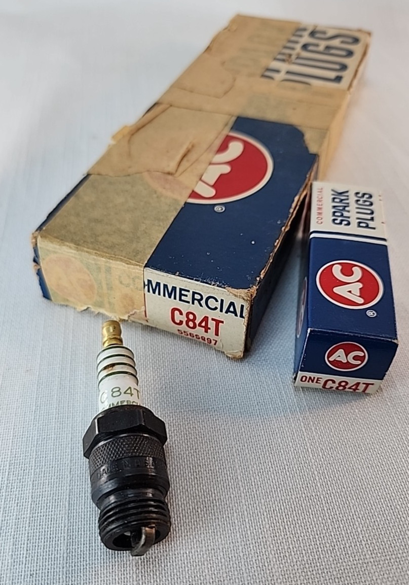AC Delco C84T Commercial Spark Plugs Box Of 8 New Old Stock Vintage Make In USA