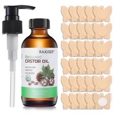 Upgraded 30Pcs Castor Oil Belly Button Patch Silicone Gel Patches with 4oz Or...