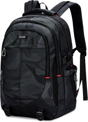Modischer Tagesrucksack für Jungs, Schwarz, Universität, Reise, 44 Liter Volumen
