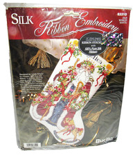 Old World Santa Stocking Silk Ribbon Embroidery Kit 83310 Bucilla Sealed