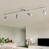 Spotleiste Deckenleuchte Deckenstrahler Schwenkbar Wohnzimmerleuchte Silber 80Cm