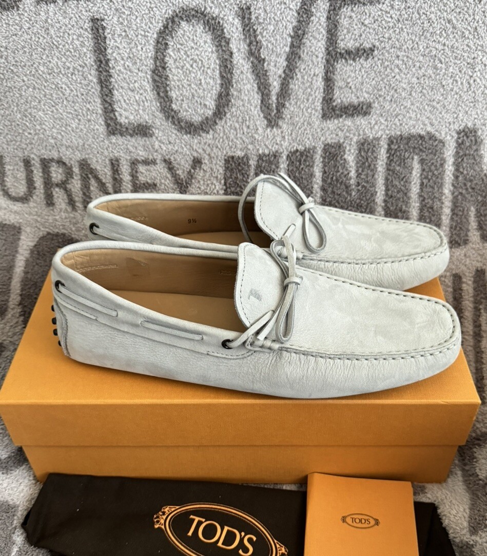 TODS Driver Casual Loafers Logo Shoes Size US 12 Celeste  display picture 1
