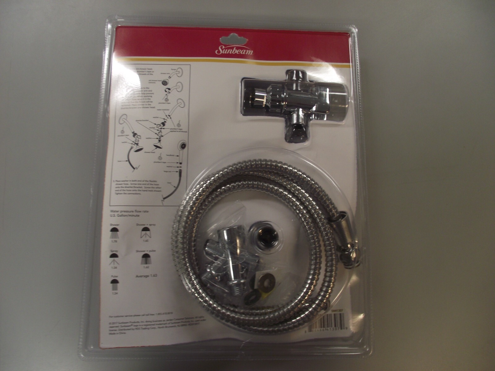 Sunbeam MultiFunc Dual Shower Massager with Rainfall Headset New eBay