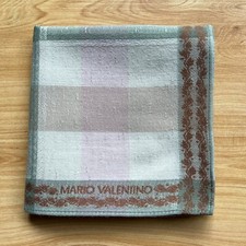 VINTAGE HANDKERCHIEF ART CHECKS PLAIN MEN'S POCKET SQUARE COTTON 17" A-0320