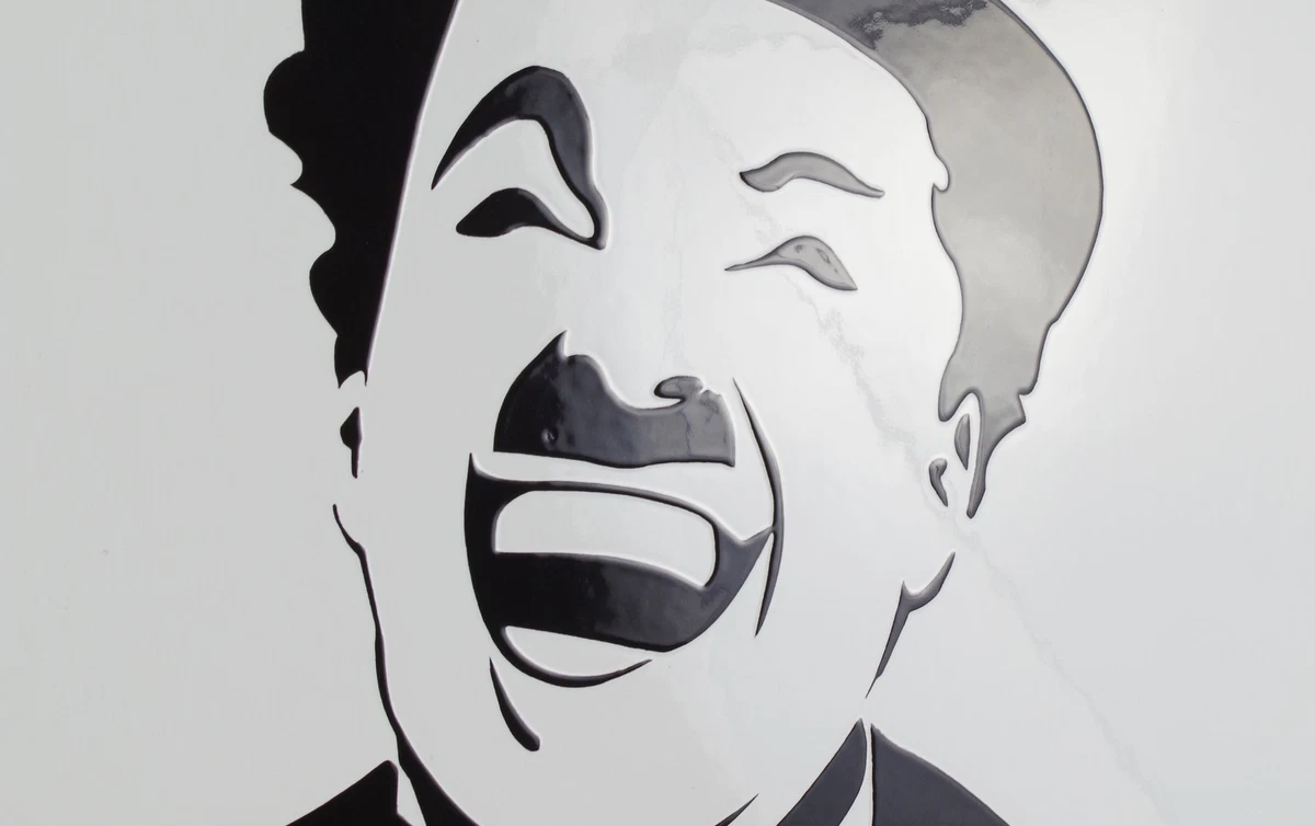 CHARLIE CHAPLIN Kunst 35x50 cm EMAILSCHILD Poster Design Bild | Wandbild Pop Art