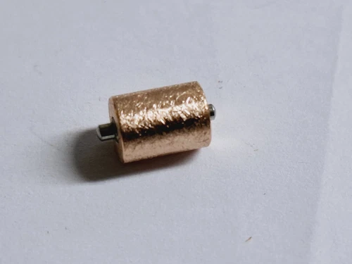 Tipit S - massive eismattierte Sterlingsilberwalze / 18kt roségoldplattiert - Bild 5 von 6