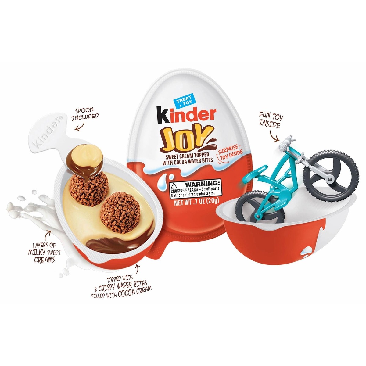 Kinder Joy Surprise Chocolate Egg for Kids 20g X Eggs UK