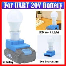 Portable LED Work Light For HART 20V Lithium Battery E27 Bulb Desk Lamp 5W New
