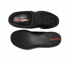 Vintage PRADA Sport PS 0950 Black Leather Italian Loafer Driving  Men\'s Size 8.5 Prada Saffiano Leather Driving Loafers Black 2DD001 Men main image 3
