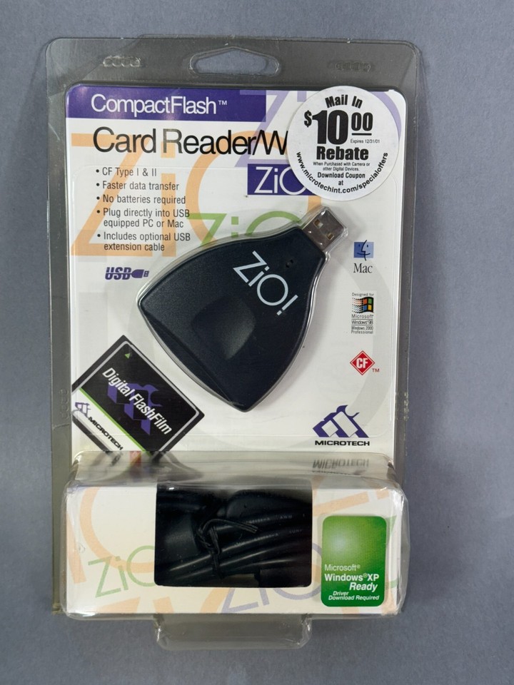 Zio COMPACT FLASH CARD Reader/Writer Compact Flash USB Card Factory
