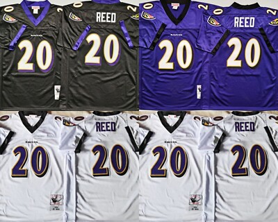 Adult Baltimore Ravens #20 Shirt Top Vintage Throwback DE Big & Tall Size