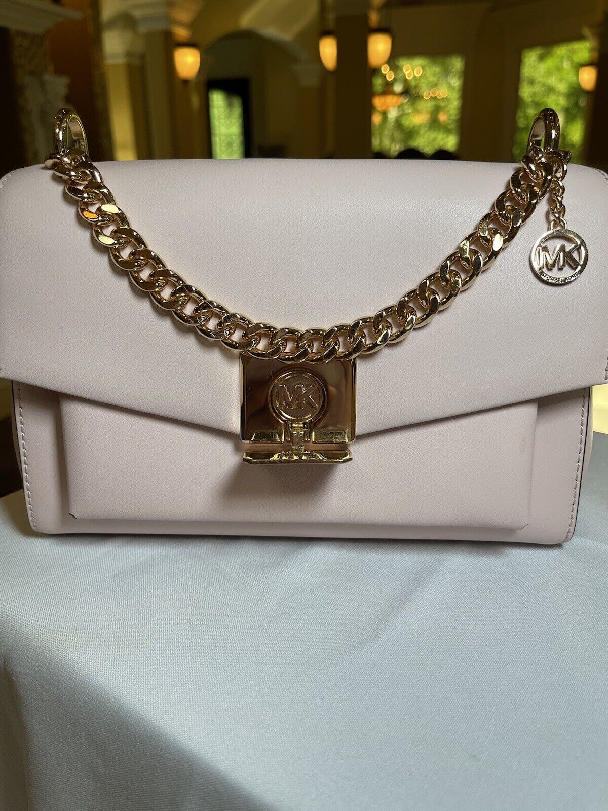 Bag Soft Pink Michael Kors Mini Crossbody- Gold C… - image 8