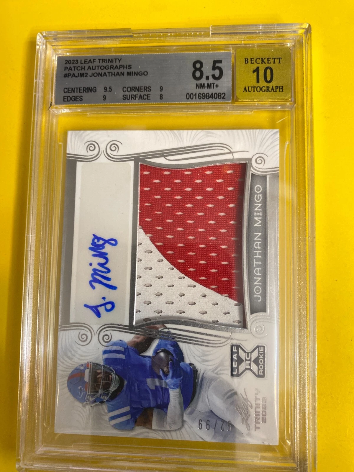 Jonathan Mingo Leaf Trinity Patch Autographs #PAJM2 Base