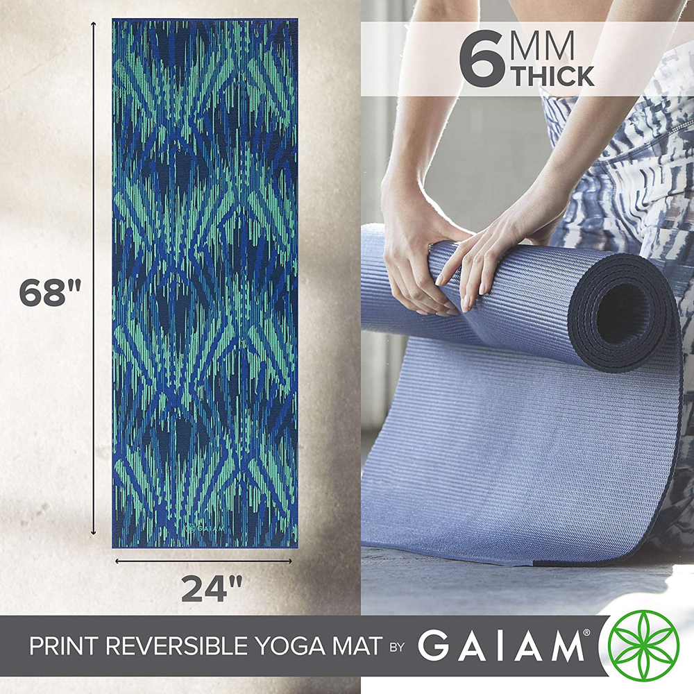 Premium 6mm Reversible Non-Slip Yoga Mat for Fitness & Exercise