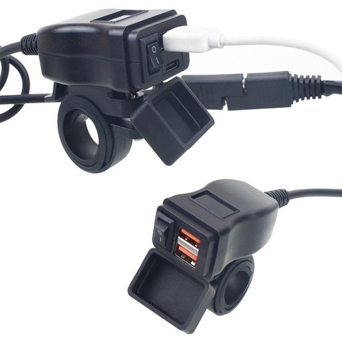 Fast Charging Office Multiport Motorcycle USB QC+PD Phone Charger with Voltmeter - 第 4/6 張圖片