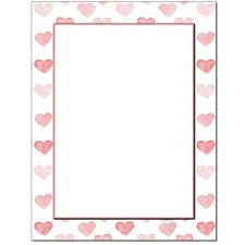 Stamped Hearts Letterhead Laser & Inkjet Printer Paper 25 Pack