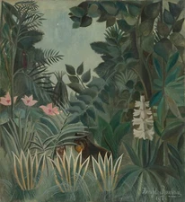 HENRI ROUSSEAU Art Print "The Equatorial Jungle"
