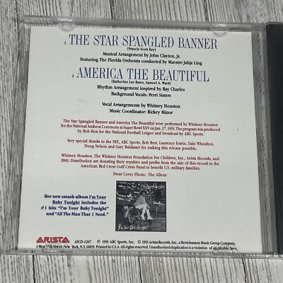 Star Spangled Banner - Audio CD By Whitney Houston | eBay