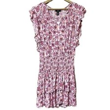 Aqua Dress Women’s Large Pink Purple White Floral Cottagecore Spring Girly NWT