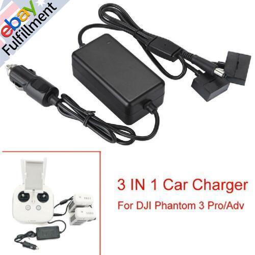 For DJI Phantom 3 Pro/Adv SE Drones 3 IN 1 Car Charger Battery Charging Adapter