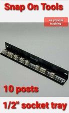Snap On 12 Saemetric Socket Organizer Holder Tray 10 Posts Strong Magnet New