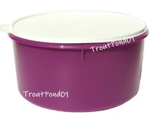 TUPPERWARE Giant 42c Canister Double Pie Taker Cake Keeper Carrier Purple New