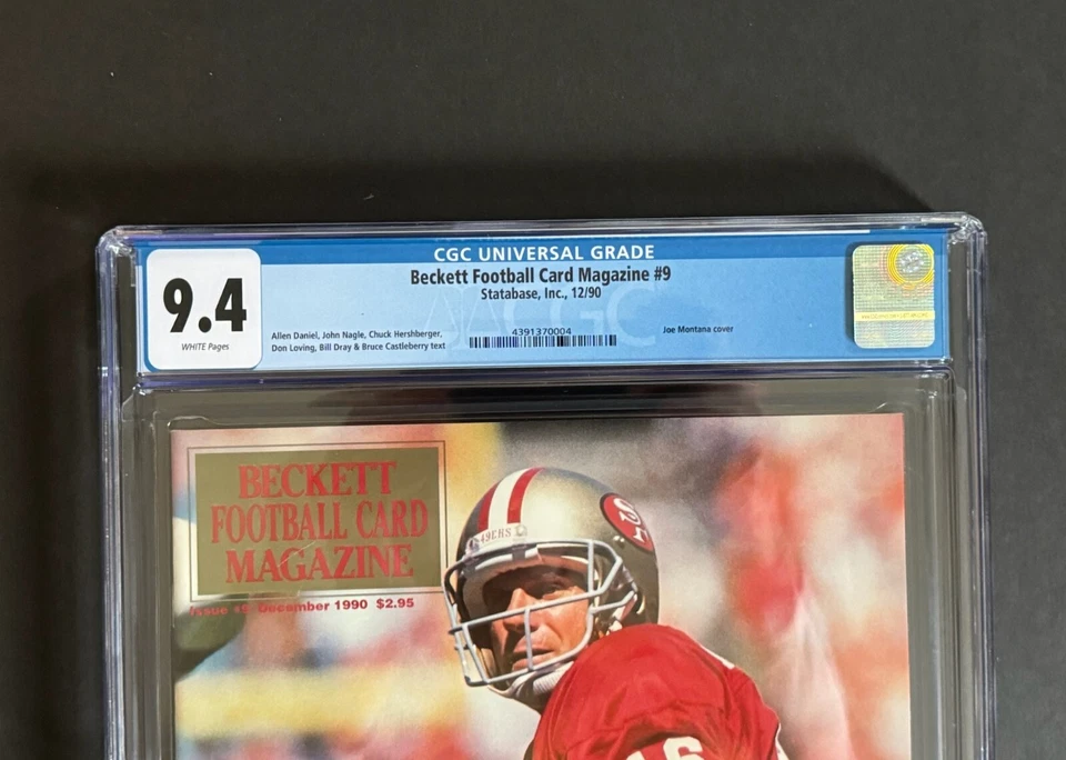 Joe Montana 1990 Beckett Football Card Magazine #2 CGC 9.4 NM+ - Image 3 of 3