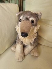 Wild Republic Wolf Plush 12" Sitting Stuffed Animal 2016 Dog Gray Tan Coyote