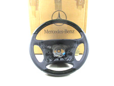 Original NEU Mercedes W215 W220 Royal Blau Leder Lenkrad Holzausführung BEHEIZT
