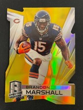 BRANDON MARSHALL 2014 SPECTRA FOOTBALL GOLD PRIZM DIE-CUT /10 - BEARS *10809
