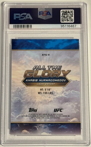 🥋2024 Topps Chrome UFC #ATG9 - Khabib Nurmagomedov - All the Glory 🏆PSA 10 Gem - Picture 2 of 2