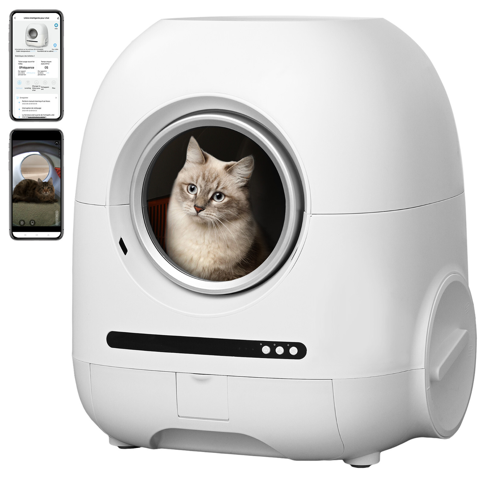 NEW Selfcleaning cat litter box, 68L+9L, suitable for a variety of cat